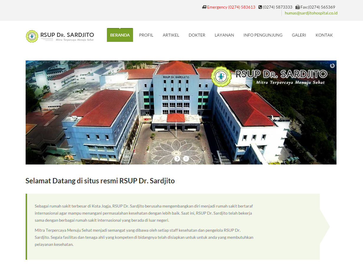 LAUNCHING WEBSITE BARU RSUP Dr. SARDJITO