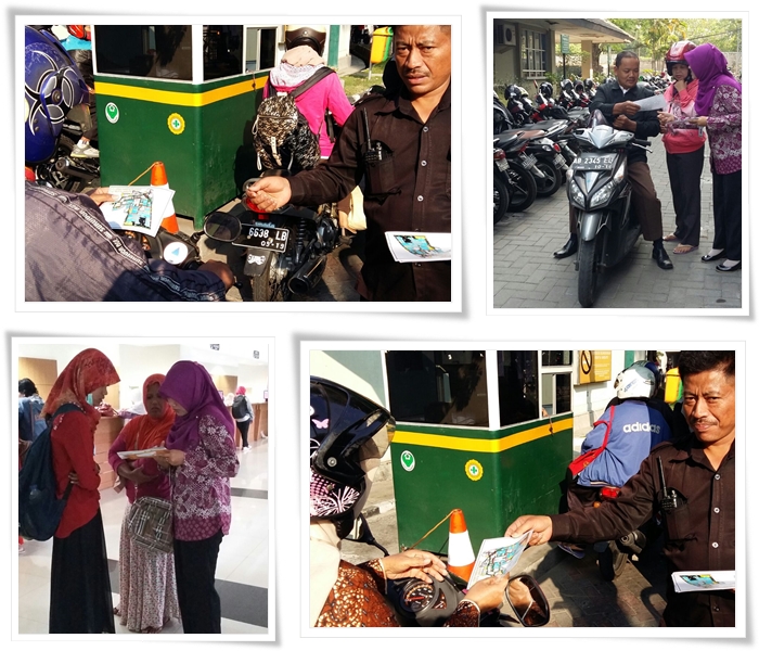 RSUP Dr Sardjito Bagi-bagi Leaflet Denah Parkir dan Pelayanan ke Pengunjung