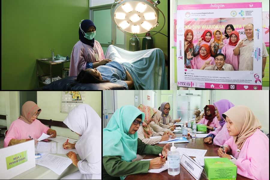 Deteksi Dini Kanker Serviks dan Kanker Payudara, Karyawati RSUP Dr. Sardjito Ikuti Pemeriksaan Test IVA dan SADANIS