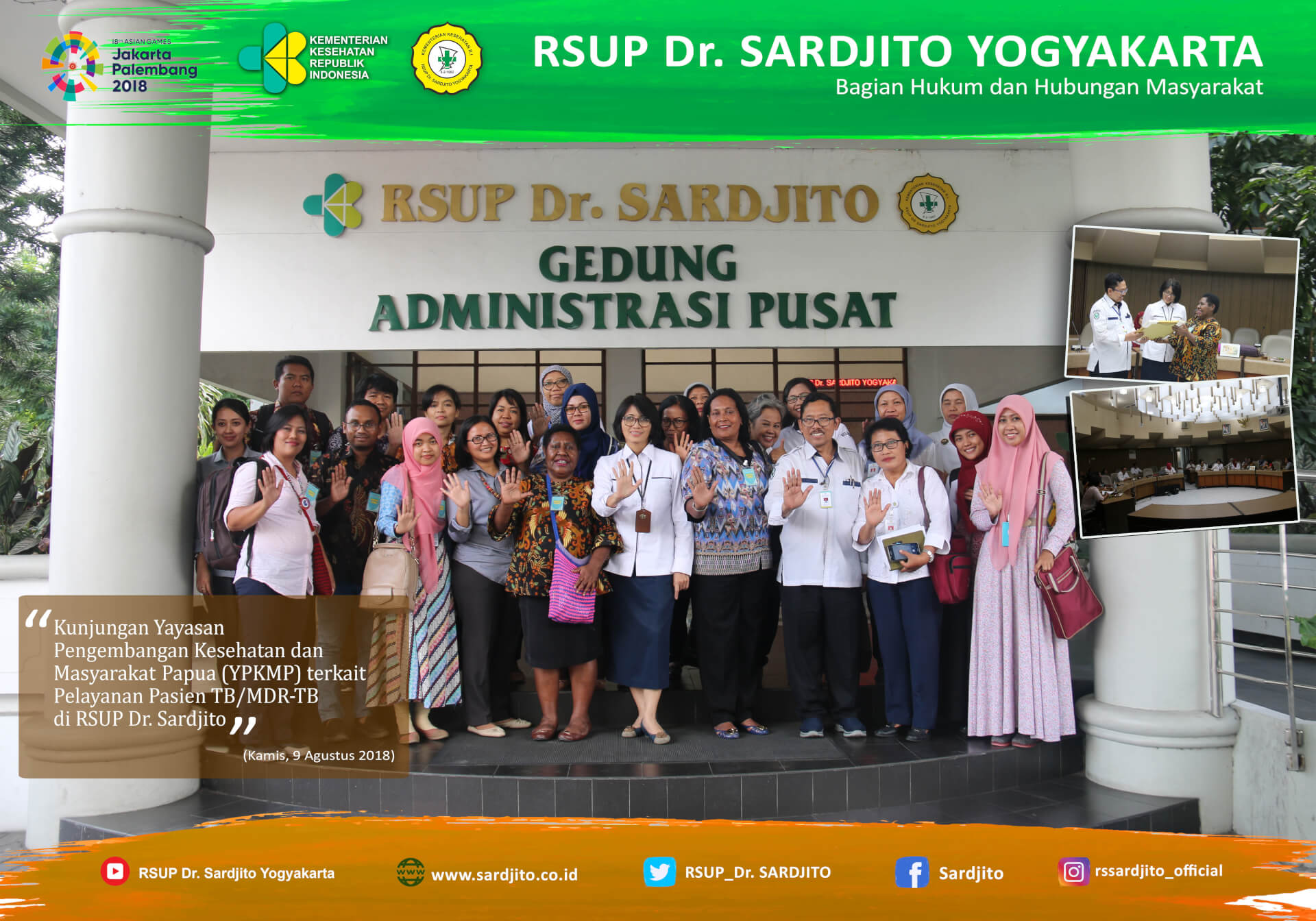 Kunjungan Yayasan Pengembangan Kesehatan dan Masyarakat Papua (YPKMP) ke RSUP Dr. Sardjito