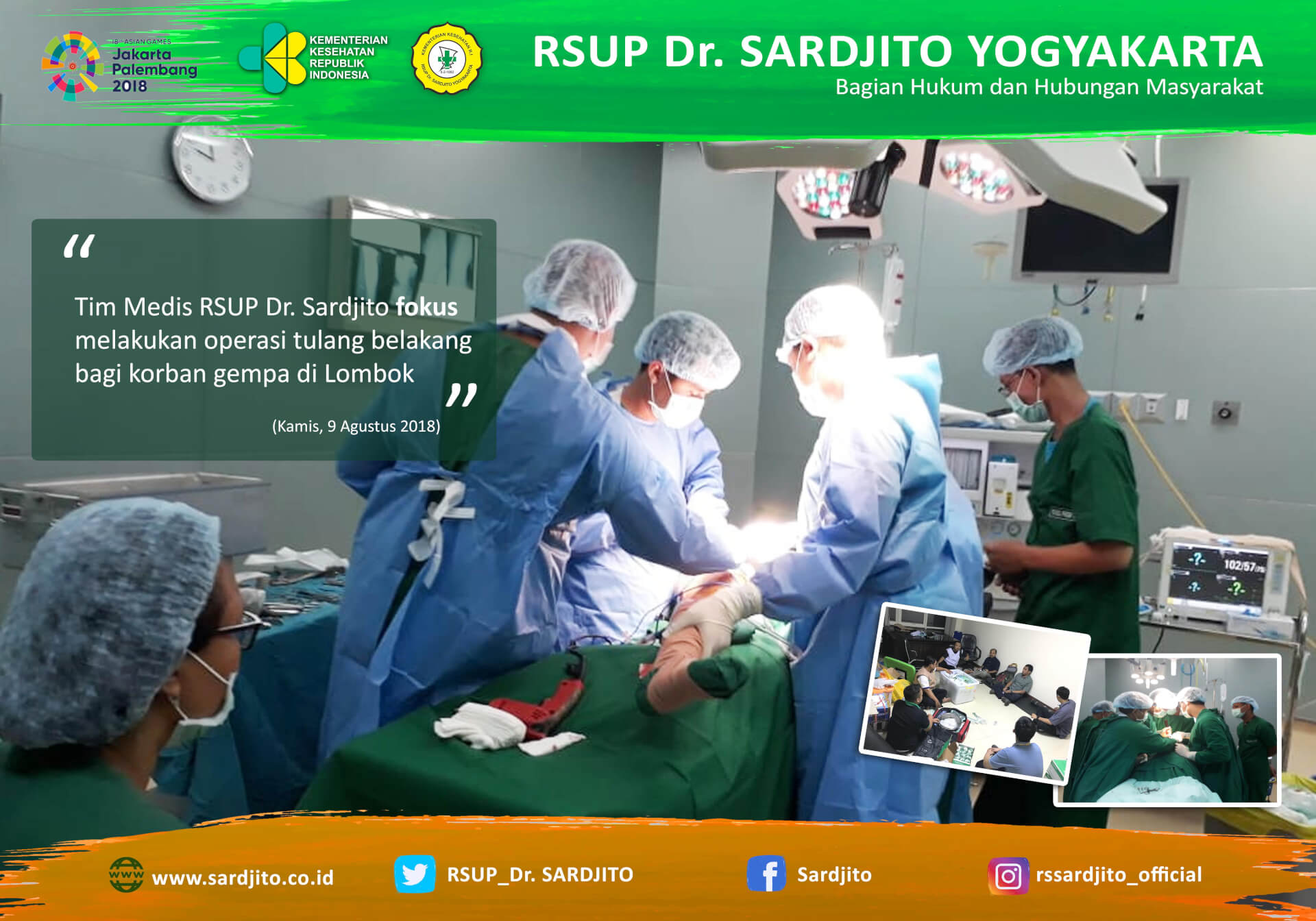 Efektifnya Tim Medis RSUP Dr. Sardjito di Lombok
