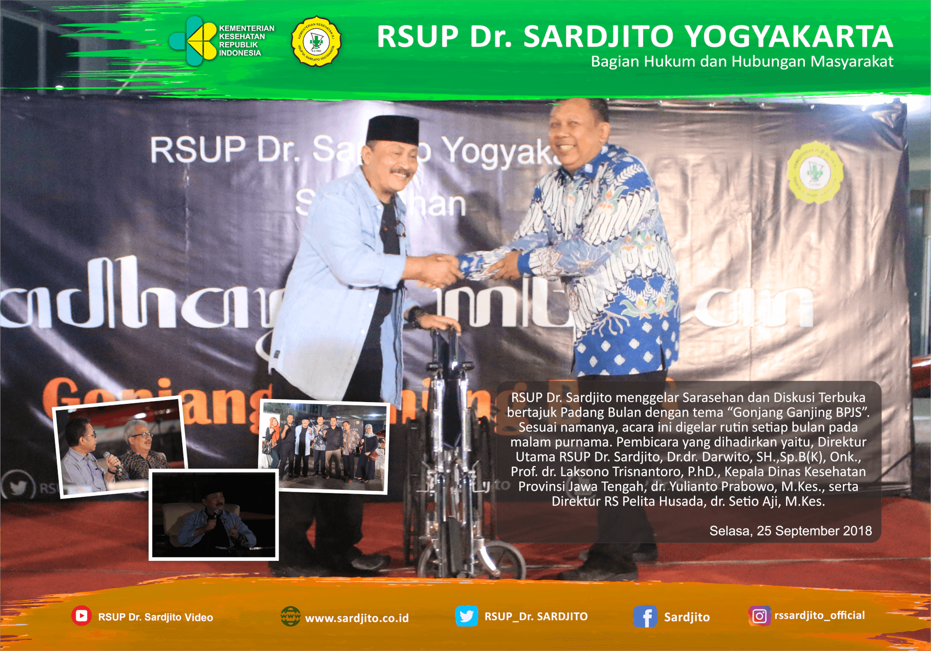 Tanggapi Isu Terkini Rumah Sakit, RSUP Dr. Sardjito Gelar Sarasehan “Padang Bulan”