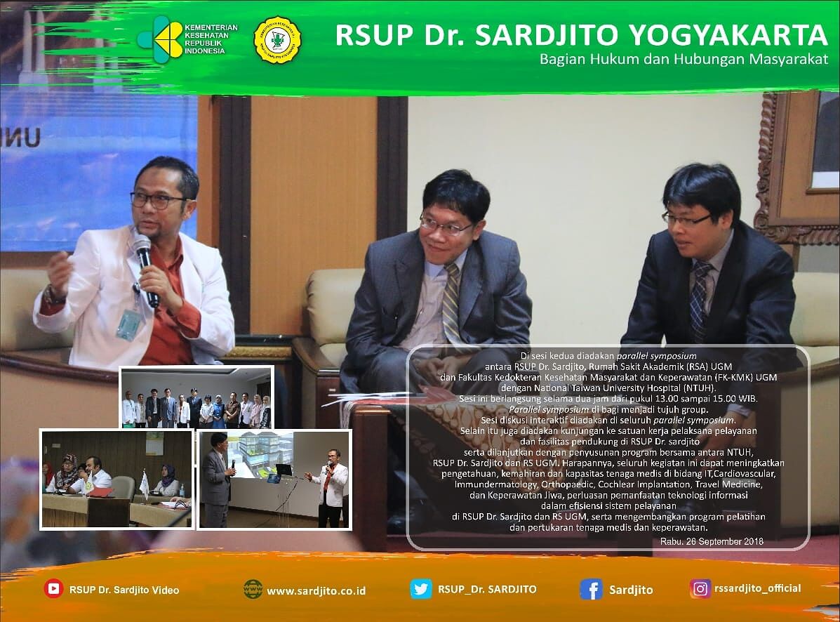 Parallel Symposium: Penguatan Kerjasama antara RSUP Dr. Sardjito dengan National  Taiwan University Hospital