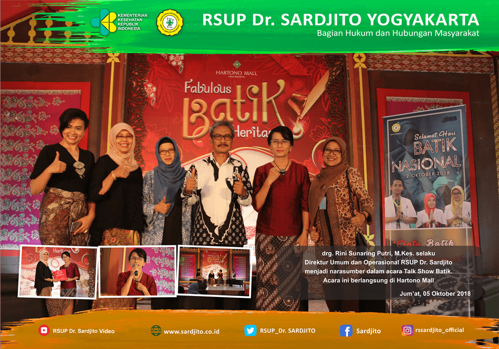 Direktur Umum dan Operasional RSUP Dr. Sardjito Menjadi Narasumber Dalam  Talk Show Batik JIBB 2018