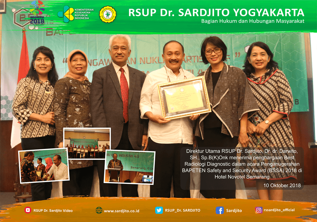RSUP Dr. Sardjito Raih Penghargaan BAPETEN Safety and Security Award (BSSA) 2018 dalam Bidang Radiologi Diagnostik