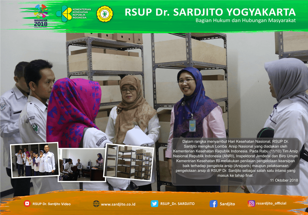 RSUP Dr. Sardjito Masuk Final Lomba Kearsipan dalam Rangka Hari Kesehatan Nasional