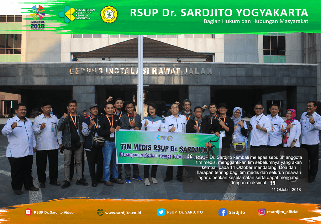 Dari RSUP Dr. Sardjito untuk Palu