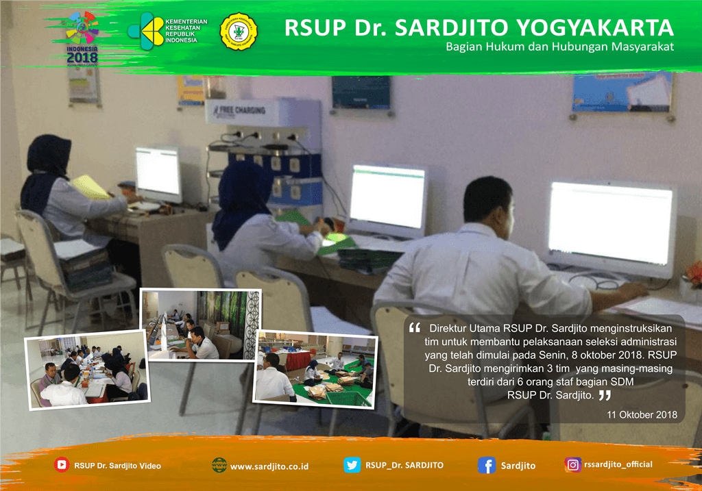 Partisipasi RSUP Dr. Sardjito dalam Kegiatan Seleksi Administratif Penerimaan CPNS Kesehatan di Region Jateng DIY