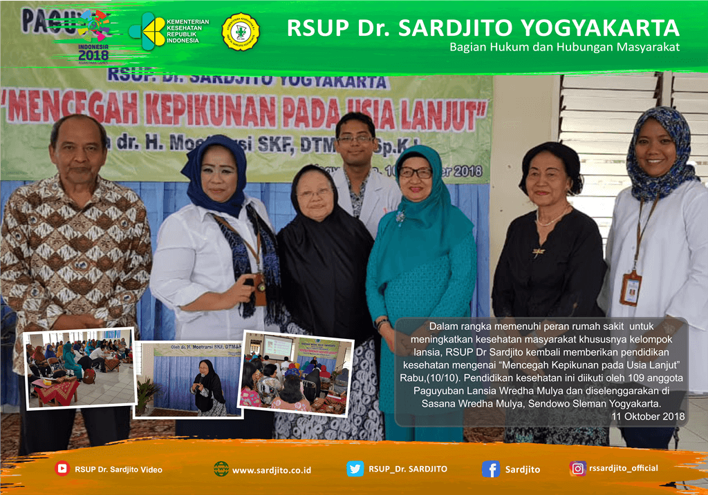 RSUP Dr. Sardjito Berikan Edukasi Kesehatan Lansia di Sasana Wredha Mulya