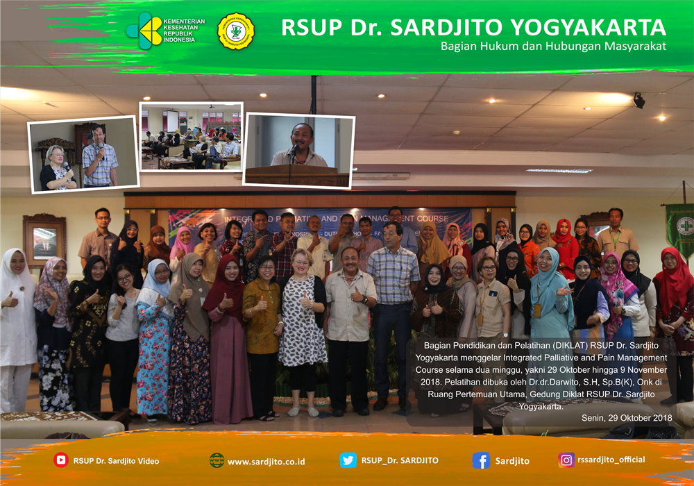 RSUP Dr.Sardjito Gelar Integrated Palliative and Pain Management Course