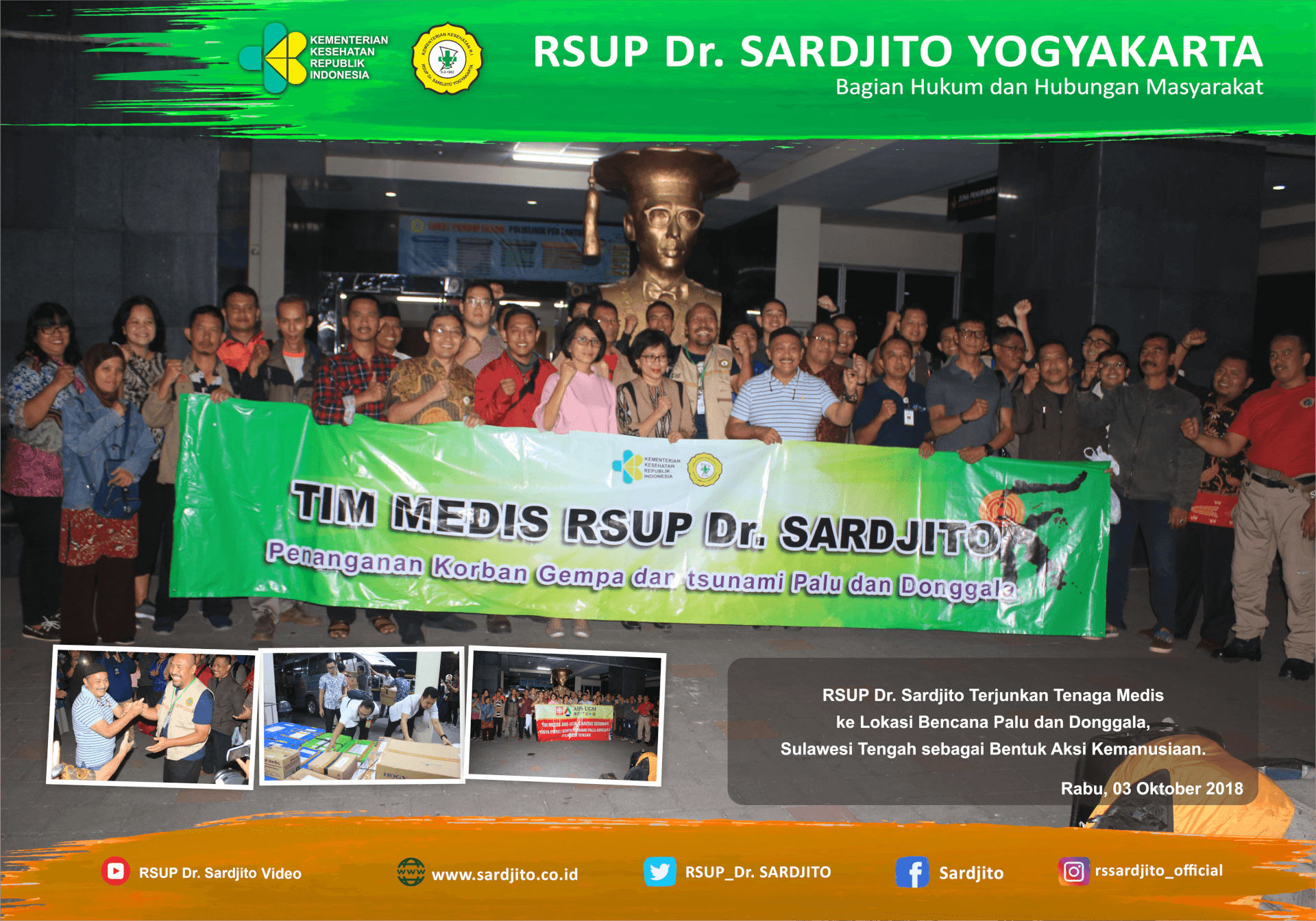 RSUP Dr. Sardjito Kirim Tim Kemanusiaan Palu – Donggala