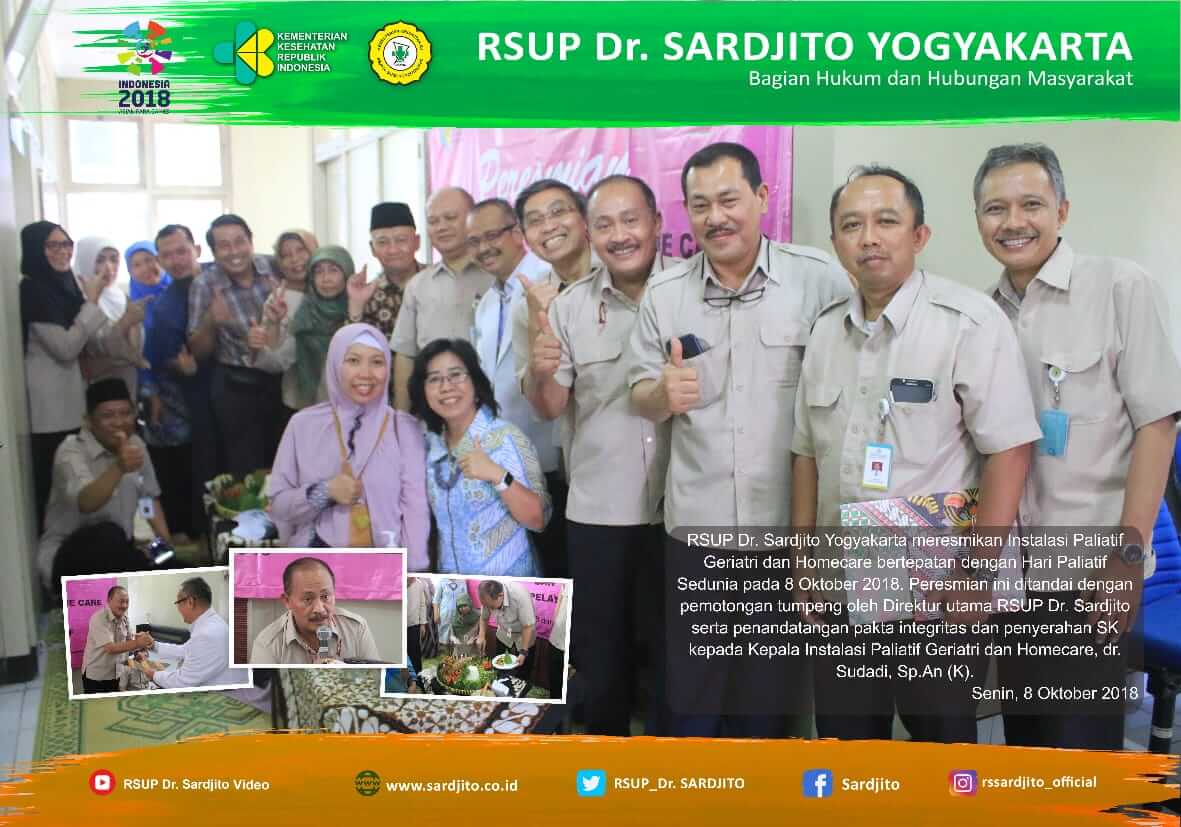Menjawab Tantangan Kebutuhan Masyarakat, RSUP Dr. Sardjito Resmikan Instalasi Paliatif Geriatri dan Homecare