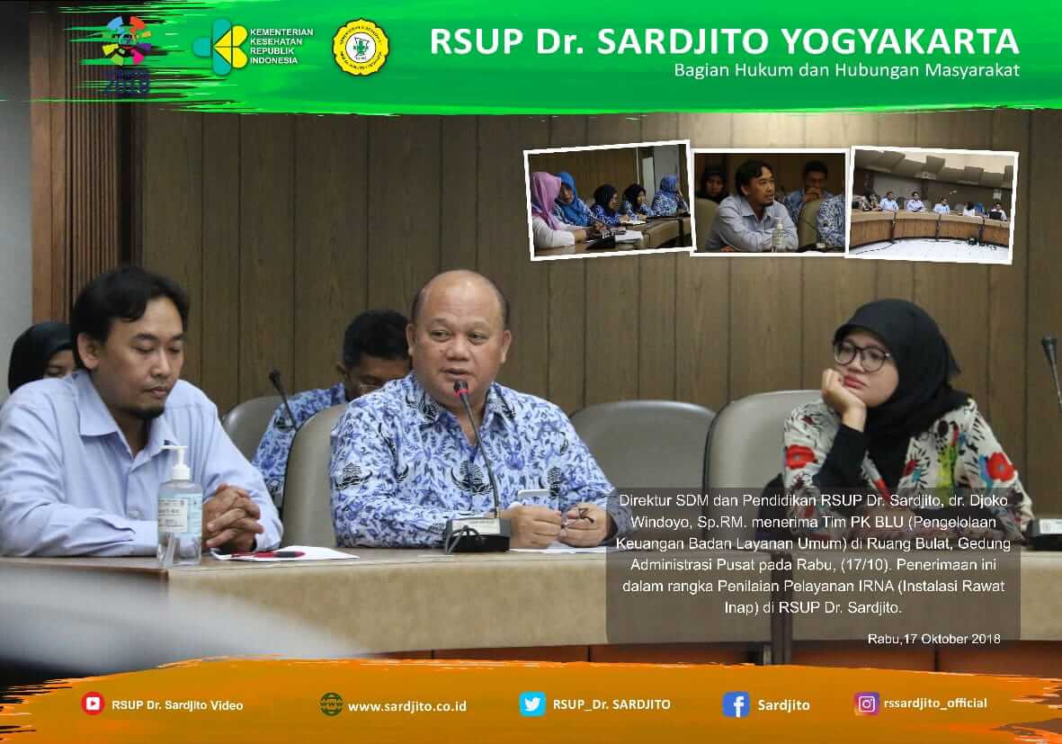 Direktur SDM dan Pendidikan RSUP Dr. Sardjito Menerima Tim Survei Kepuasan Pengguna Layanan BLU