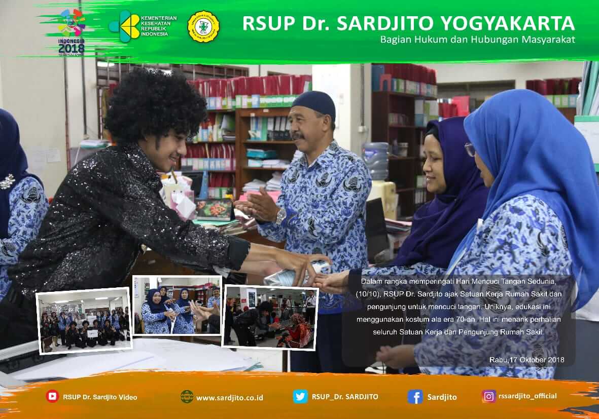 RSUP Dr. Sardjito Kampanyekan Cara Cuci Tangan Ke Pengunjung dan Satker Rumah Sakit