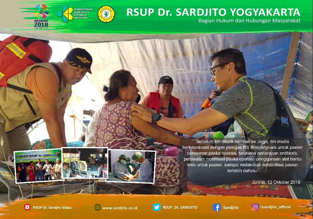 Pilu Palu, RSUP Dr Sardjito Membantu