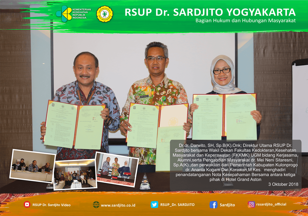 RSUP Dr. Sardjito, FKKMK UGM dan Pemerintah Kabupaten Kulon Progo Perkuat Kerjasama Telemedicine
