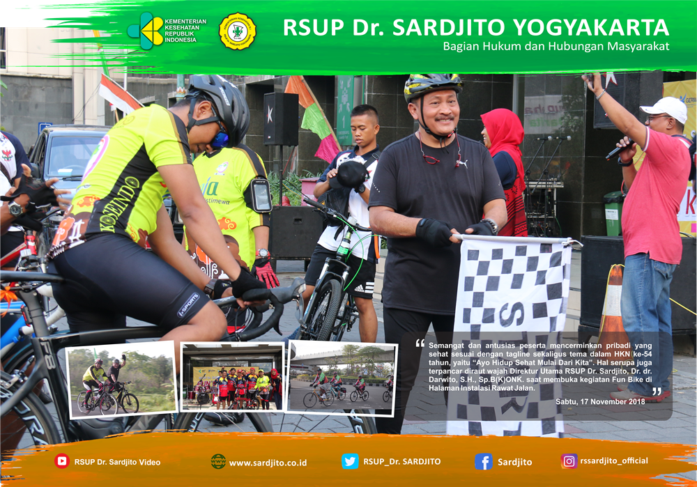 RSUP DR. Sardjito Meriahkan HKN KE 54 dengan Bersepeda
