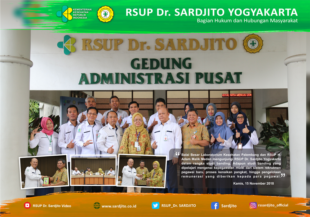 RSUP Dr. Sardjito Terima Studi Banding dari RSUP H. Adam Malik Medan dan BBLK Palembang