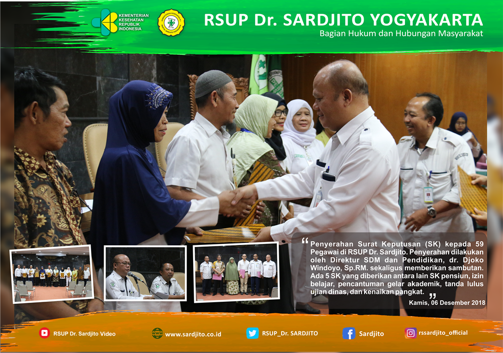 Penyerahan SK Kepada Pegawai RSUP Dr. Sardjito