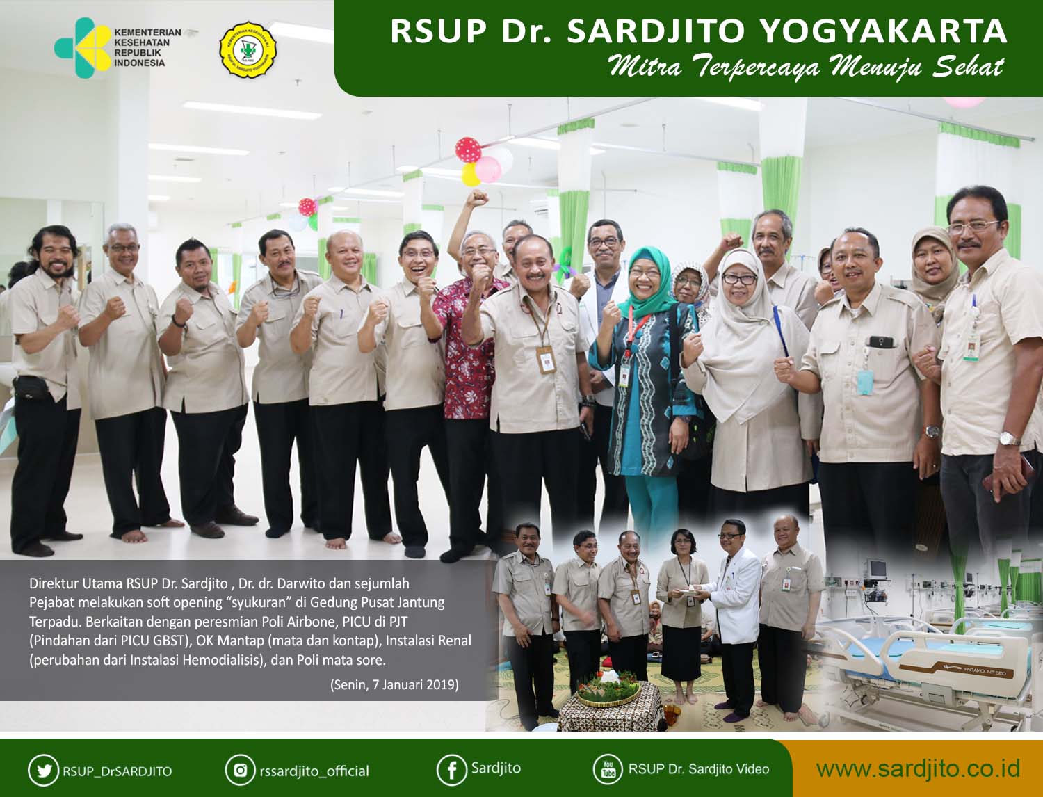 Tingkatkan Pelayanan Kesehatan, RSUP Dr Sardjito Lakukan Inovasi Tiada Henti