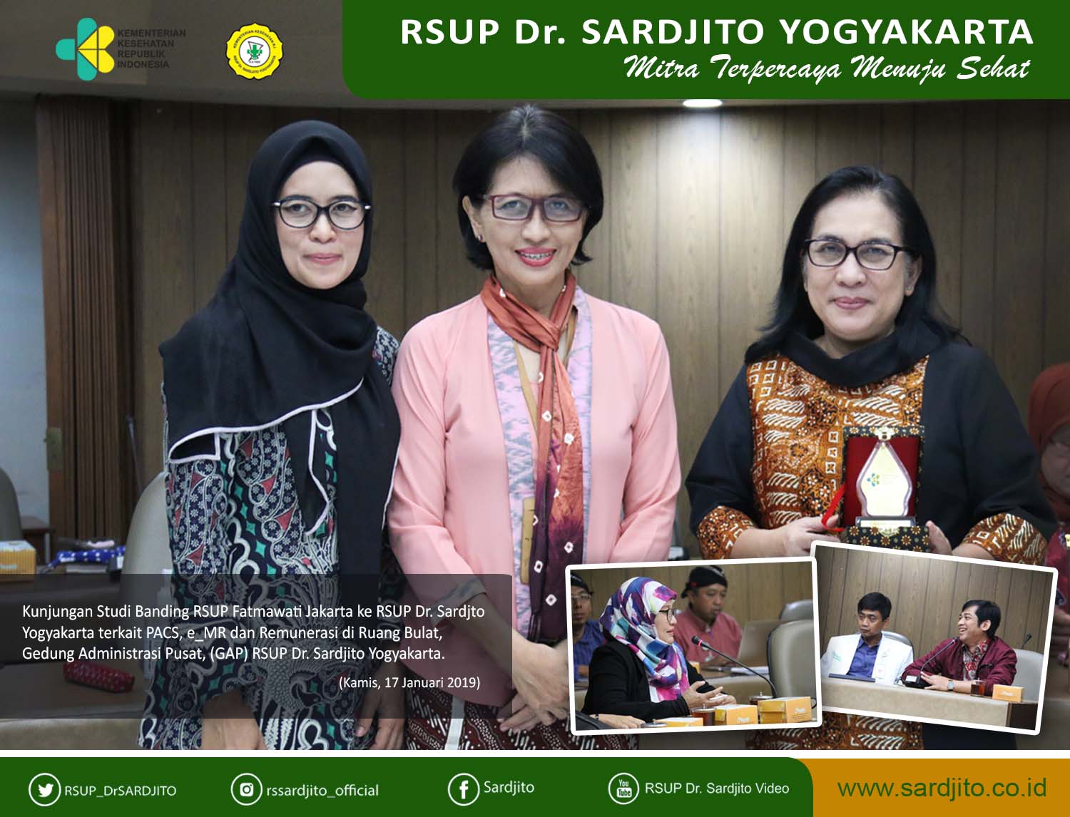 RSUP Fatmawati Jakarta Studi Banding  tentang PACS, SIMRS dan Remunerasi ke RSUP Dr. Sardjito Yogyakarta