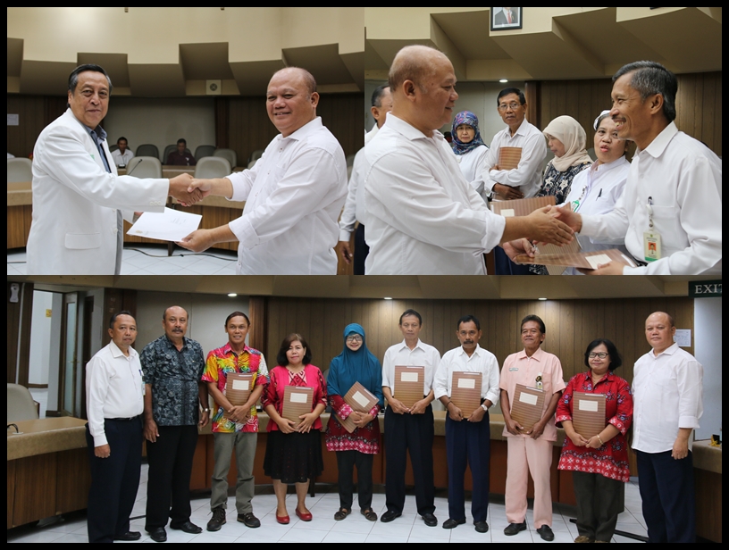 Serah Terima SK Pensiun dan Kenaikan Pangkat, Surat Izin Belajar, Surat Pencantuman Gelar Akademik dan Surat Tanda Lulus Ujian Dinas  di Lingkungan RSUP Dr. Sardjito