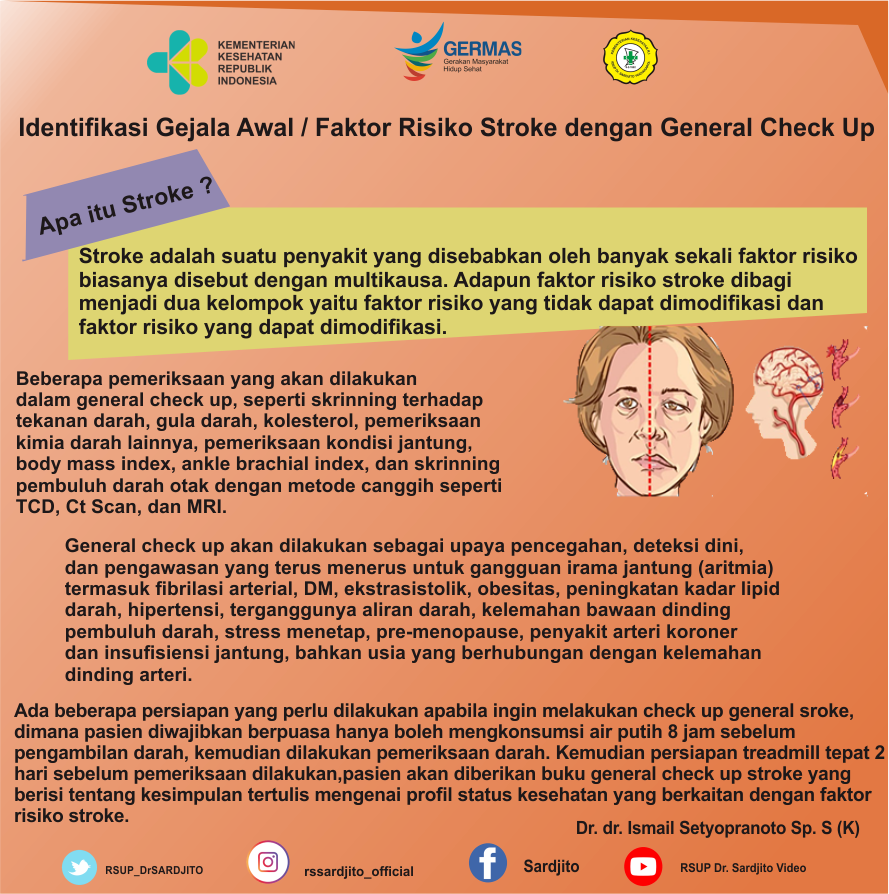 Identifikasi Gejala Awal / Faktor Risiko Stroke dengan General Check Up