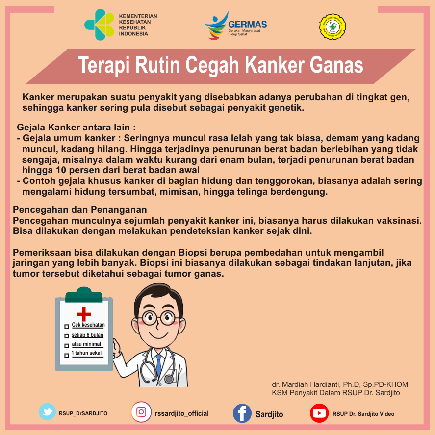 Terapi Rutin Cegah Kanker Ganas