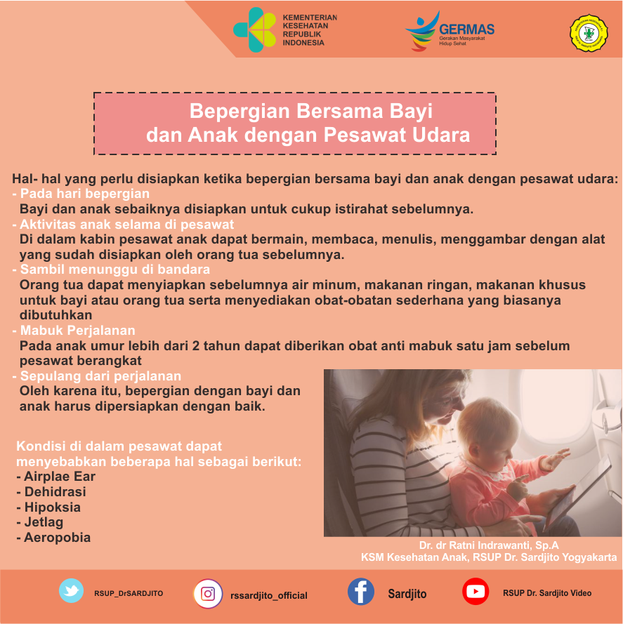 Bepergian bersama bayi dan anak dengan pesawat udara