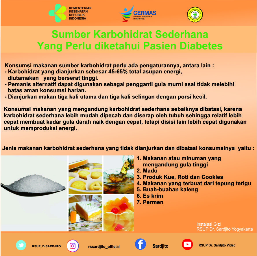 Sumber Karbohidrat Sederhana yang Perlu diketahui Pasien Diabetes