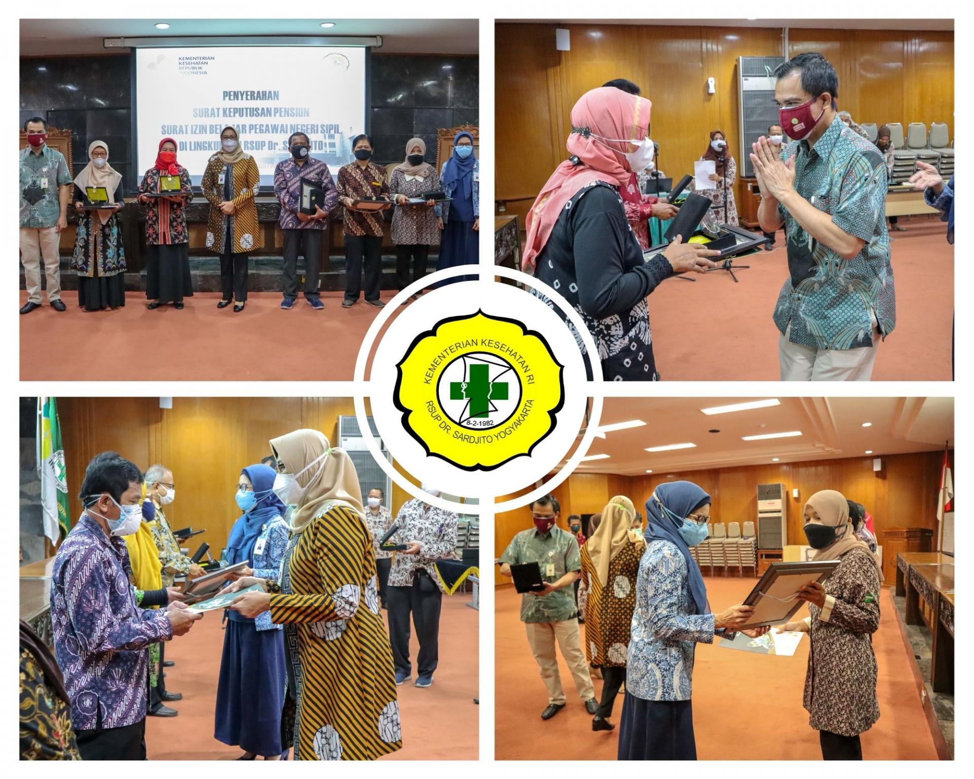 Direksi RSUP Dr. Sardjito Yogyakarta Serahkan SK Pensiun Bagi 13 Karyawan Purna Tugas
