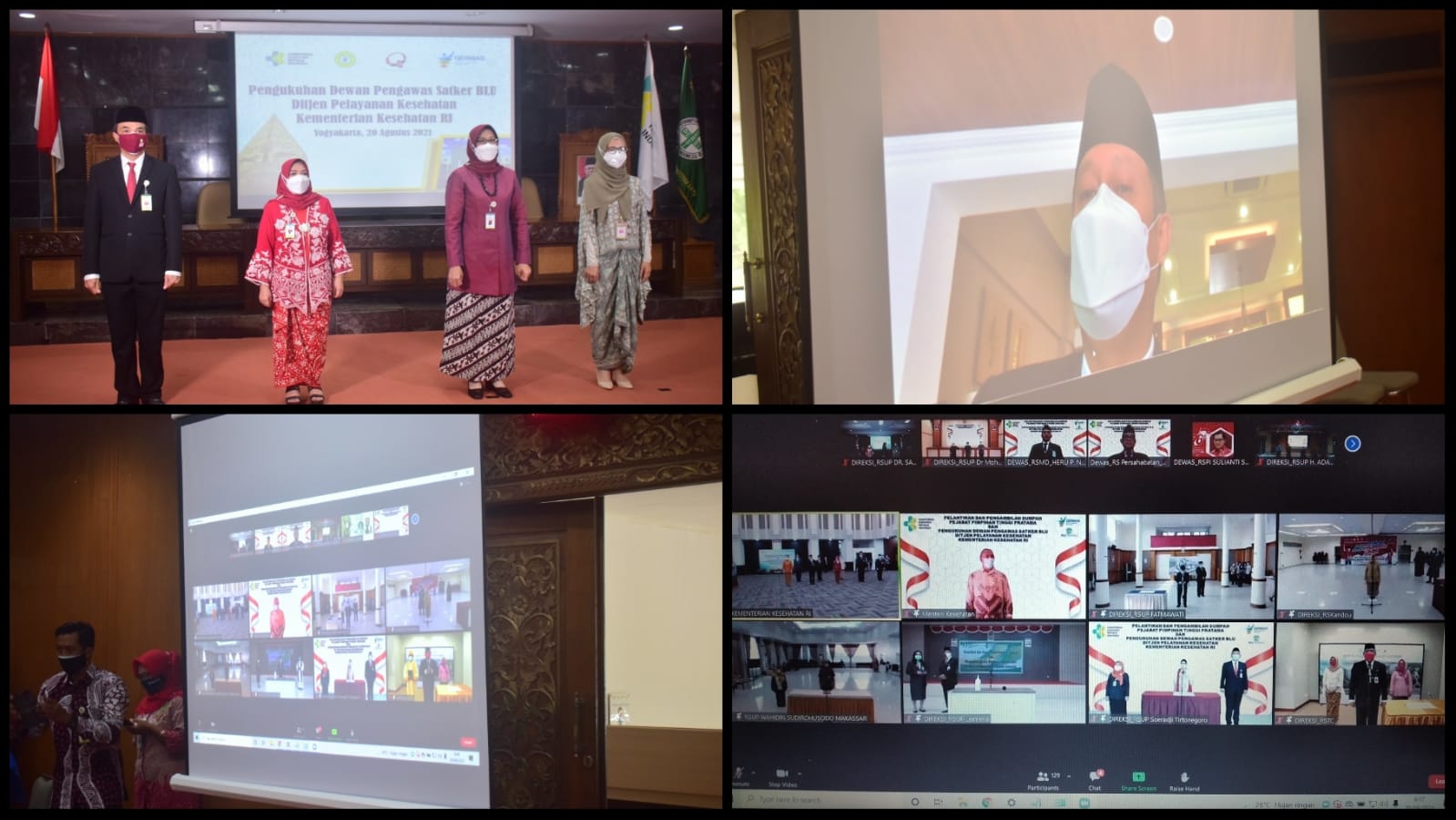Pengukuhan Dewan Pengawas RSUP Dr. Sardjito Yogyakarta dan Pelantikan Pejabat Eselon 2 oleh Menteri Kesehatan RI