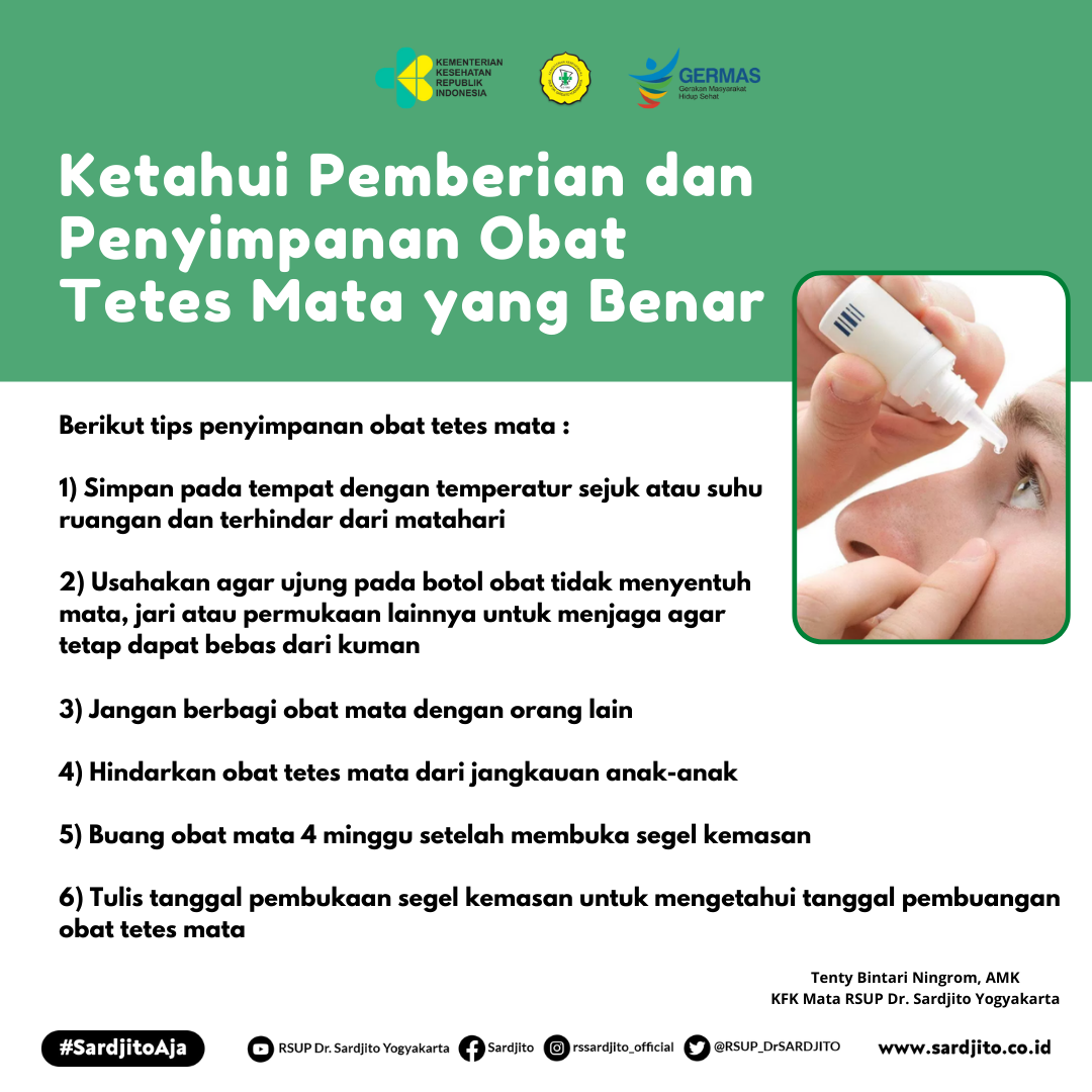 Ketahui Pemberian dan Penyimpanan  Obat Tetes Mata yang Benar