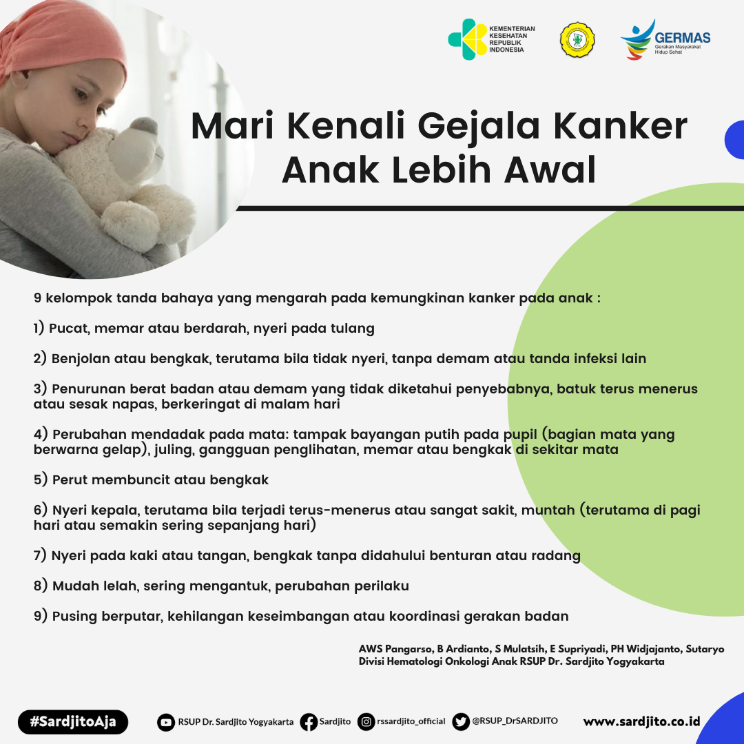 Mari Kenali Gejala Kanker Anak Lebih Awal