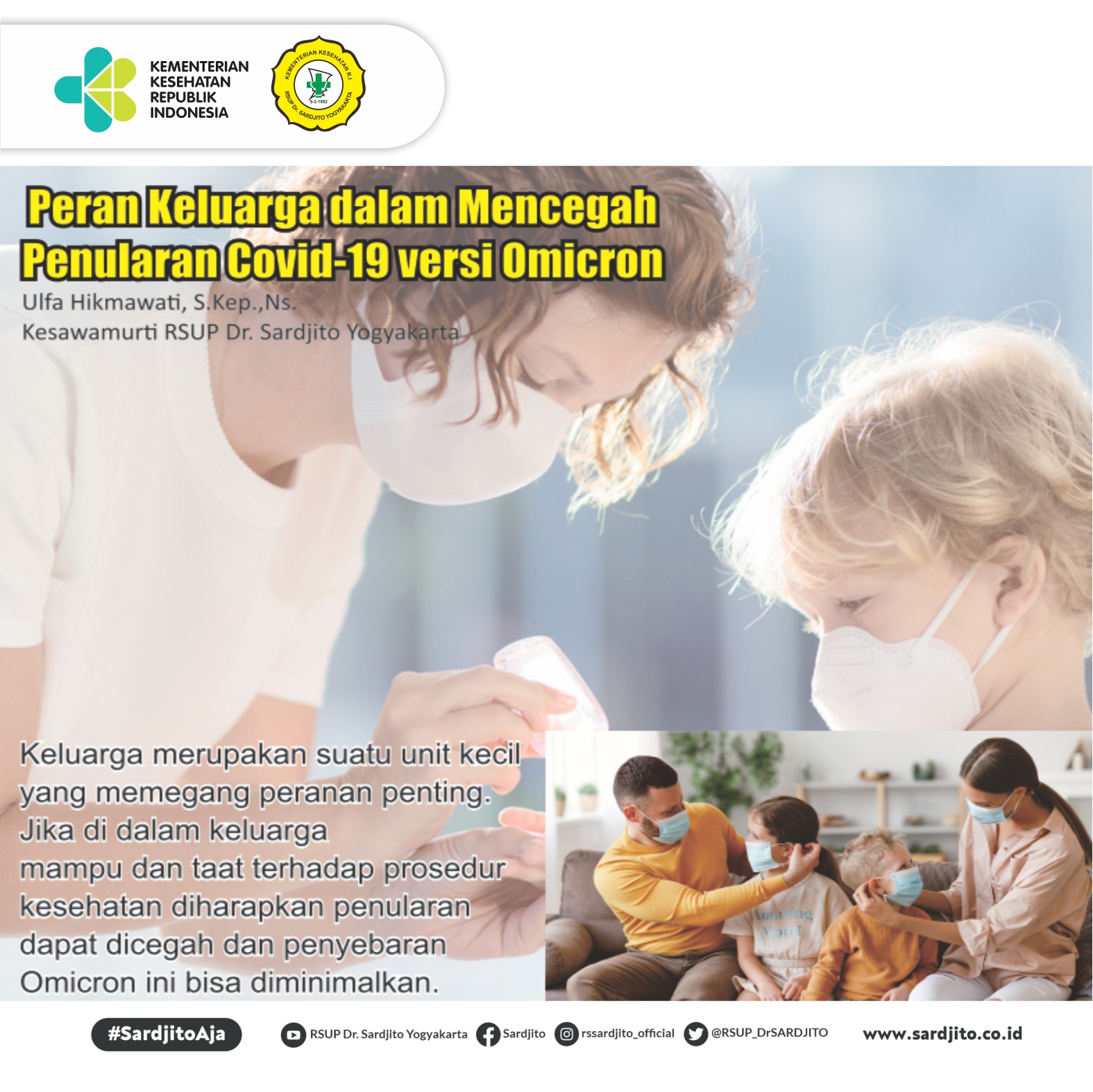Peran Keluarga dalam Mencegah Penularan Covid-19 versi Omicron