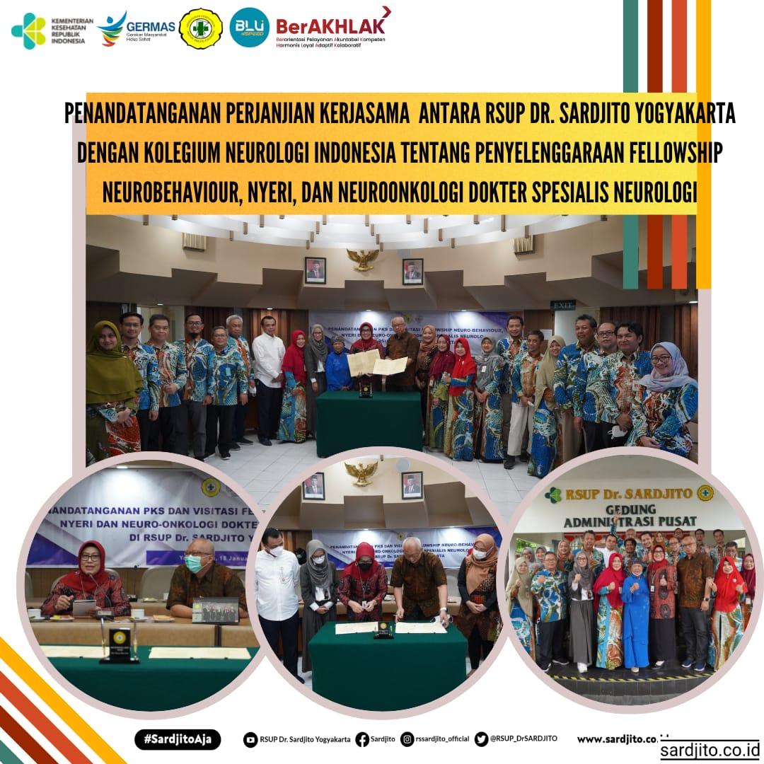 Penandatangan Kerjasama Antara RSUP Dr. Sardjito Yogyakarta dan Kolegium Neurologi Indonesia
