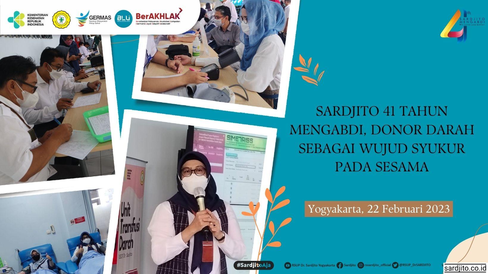 Sardjito 41 Tahun Mengabdi, Donor Darah sebagai Wujud Syukur Pada Sesama