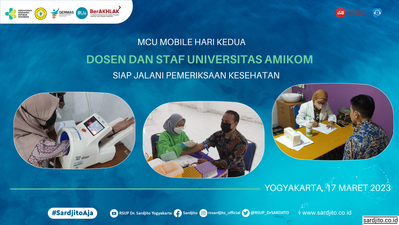 MCU Mobile Hari Kedua, Dosen dan Staf Universitas Amikom Siap Jalani Pemeriksaan Kesehatan