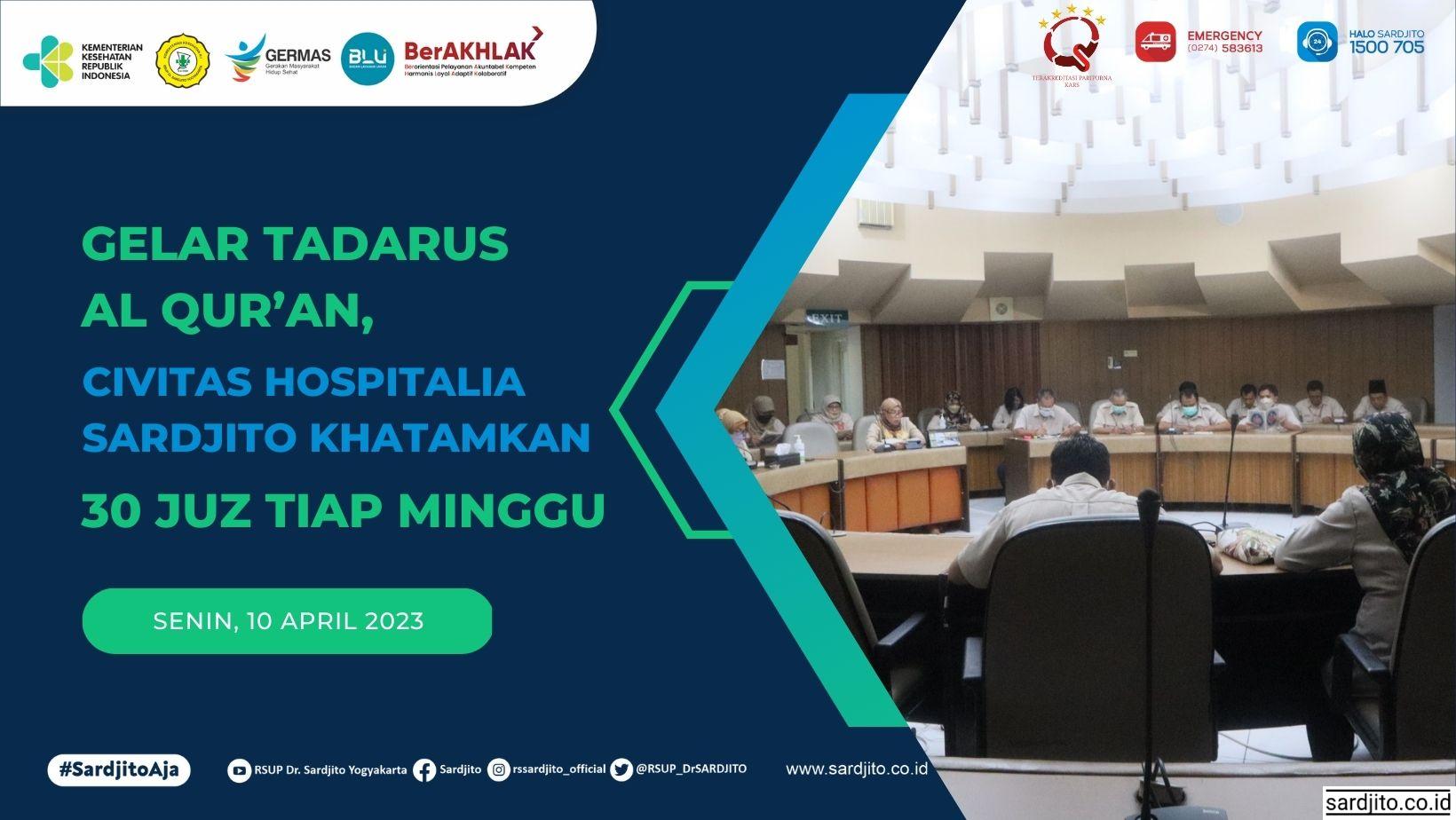 Gelar Tadarus Al Qur’an, Civitas Hospitalia Sardjito Khatamkan 30 Juz Tiap Minggu 