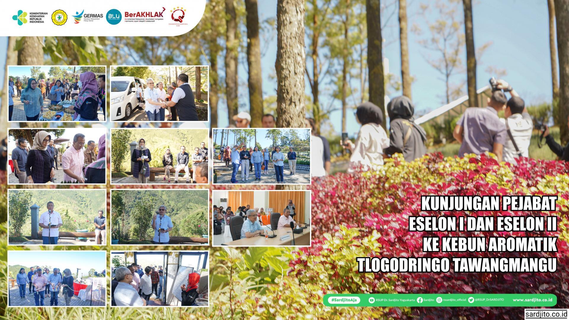 KUNJUNGAN PEJABAT ESELON I DAN ESELON II KE KEBUN AROMATIK TLOGODRINGO TAWANMANGU