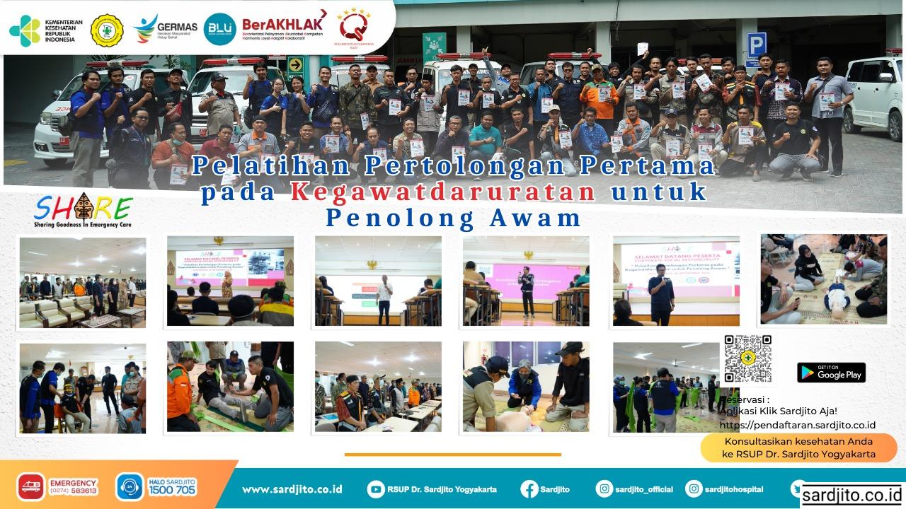 PENINGKATAN KAPASITAS PENANGANAN KEGAWATDARURATAN CORPORATE SOCIAL RESPONSIBILITY (CSR) 1ST SARDJITO HOSPITAL ANNUAL EMERGENCY CONFERENCE 2023