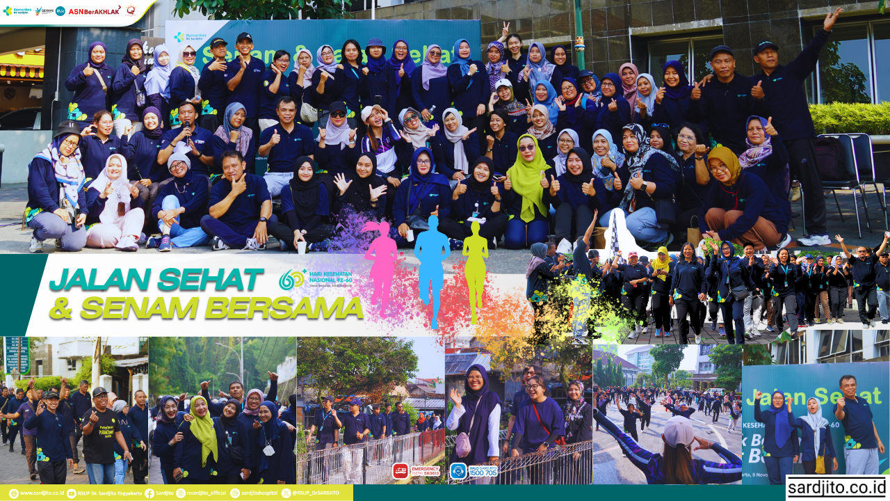 JALAN SEHAT & SENAM BERSAMA RS SARDJITO, IMPLEMENTASI TEMA HKN KE-60