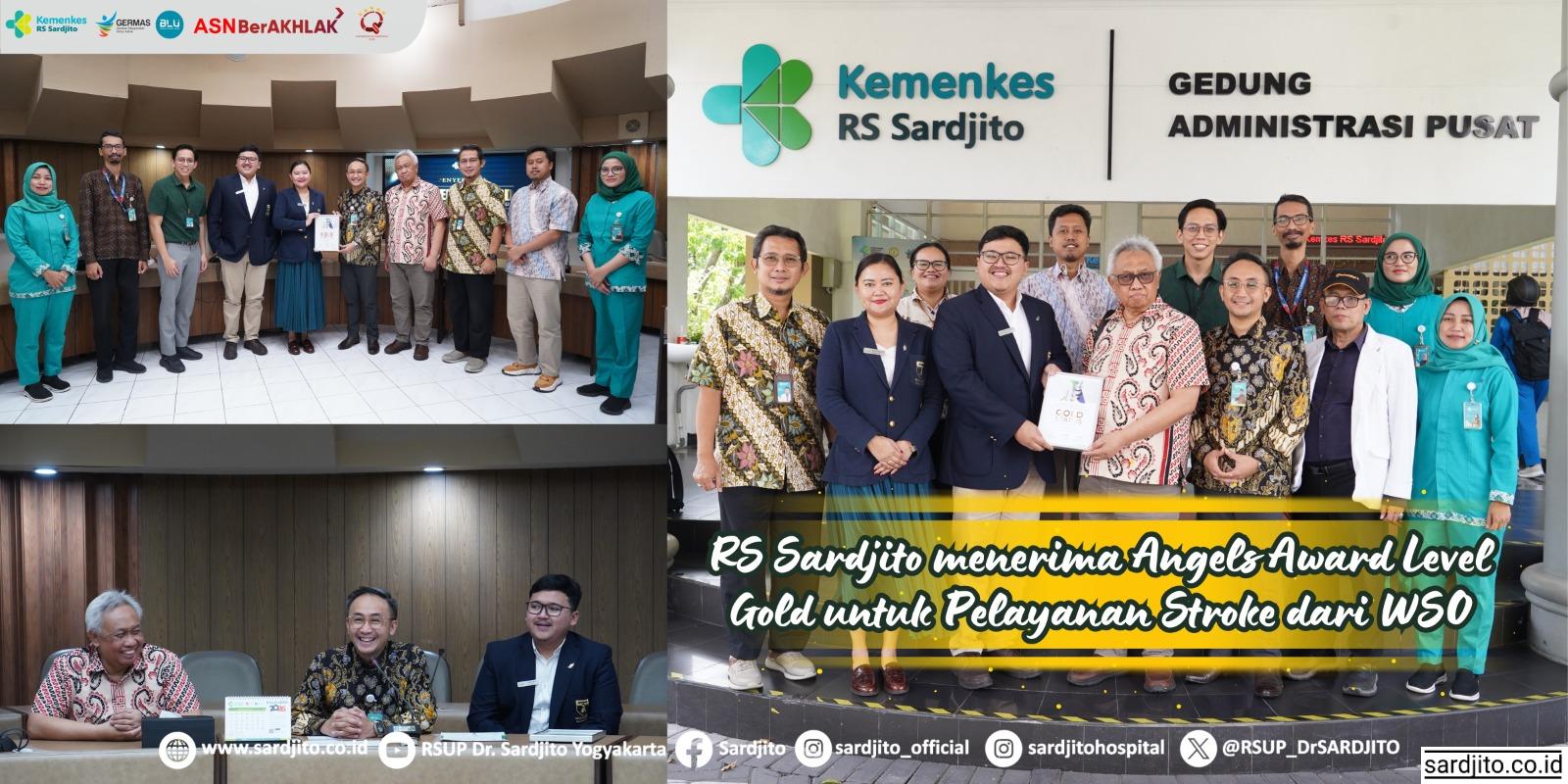 RS SARDJITO MENERIMA ANGELS AWARD LEVEL GOLD UNTUK PELAYANAN STROKE DARI WSO